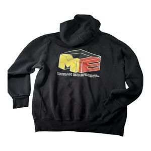 Distressed Black Hoodie Company Graphics ME Pullover Hooded Sweatshirt